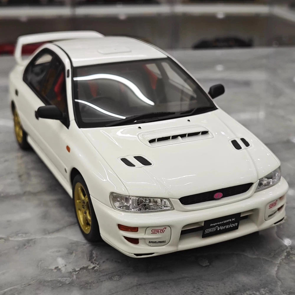 [OTTO] 1:18 Subaru 1998 Impreza WRX STI Version White Model Car Resin