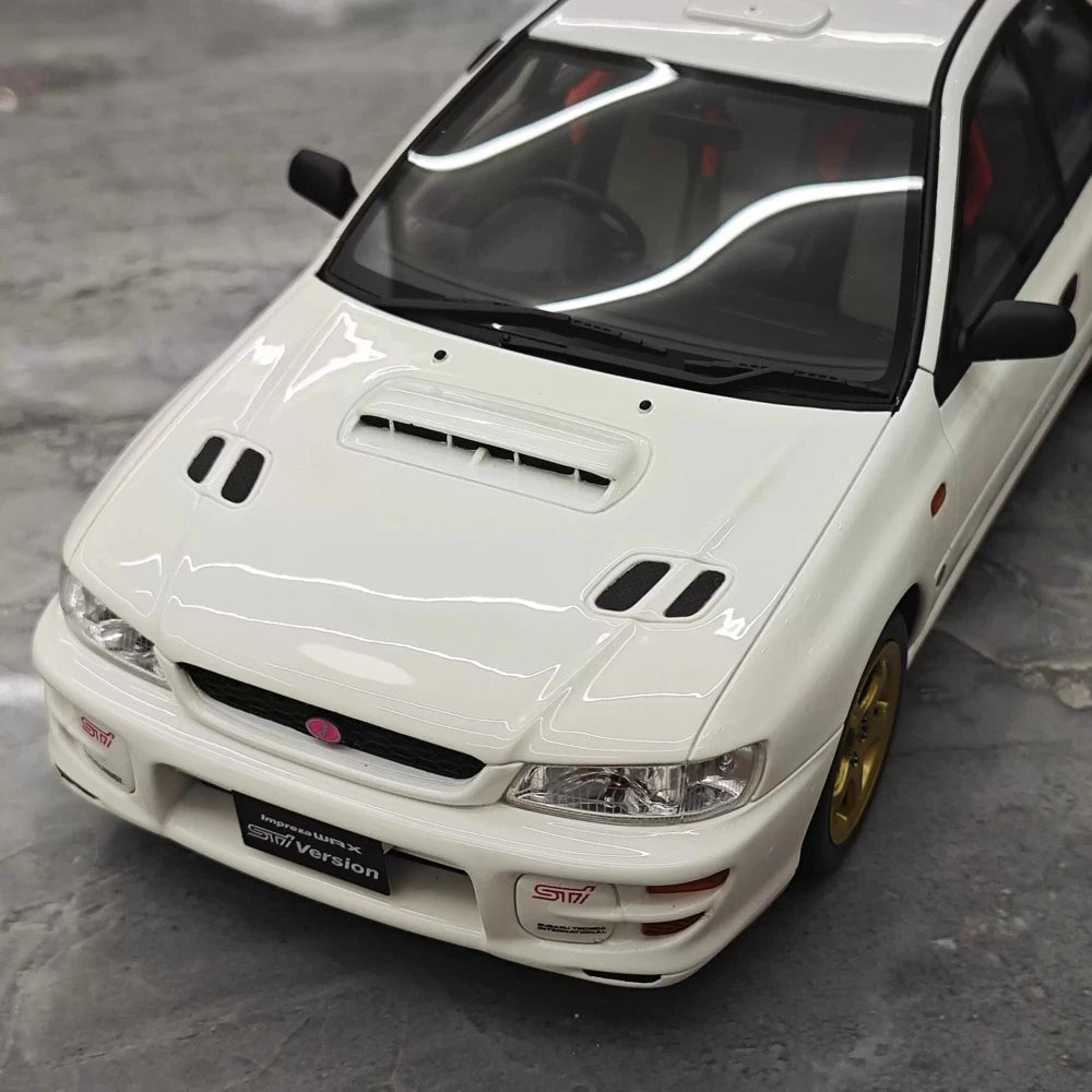 [OTTO] 1:18 Subaru 1998 Impreza WRX STI Version White Model Car Resin