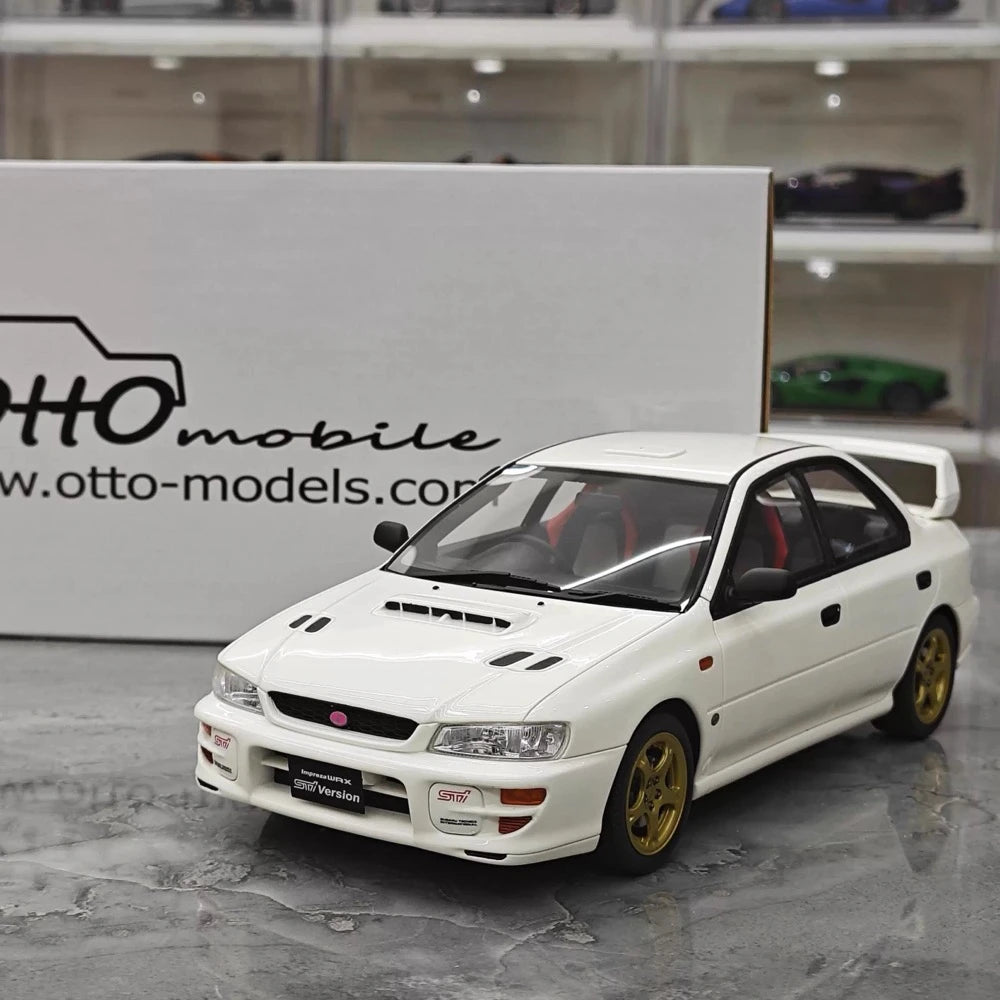 [OTTO] 1:18 Subaru 1998 Impreza WRX STI Version White Model Car Resin