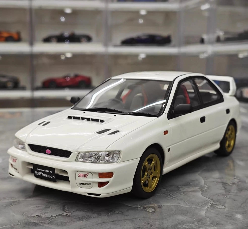 [OTTO] 1:18 Subaru 1998 Impreza WRX STI Version White Model Car Resin