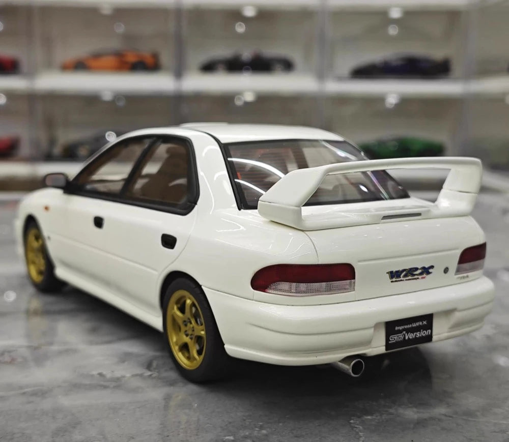 [OTTO] 1:18 Subaru 1998 Impreza WRX STI Version White Model Car Resin