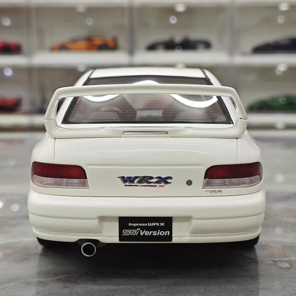 [OTTO] 1:18 Subaru 1998 Impreza WRX STI Version White Model Car Resin