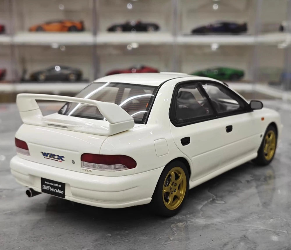 [OTTO] 1:18 Subaru 1998 Impreza WRX STI Version White Model Car Resin