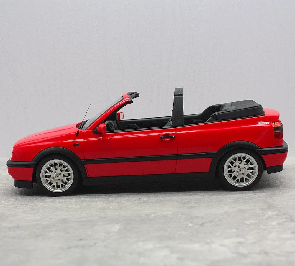 [OTTO] 1:18 Volkswagen 1998 Golf MK3 Cabriolet Red Model Car Resin