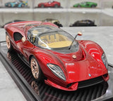 [Peako] 1:18 De Tomaso 2019 P72 Red Model Car Resin