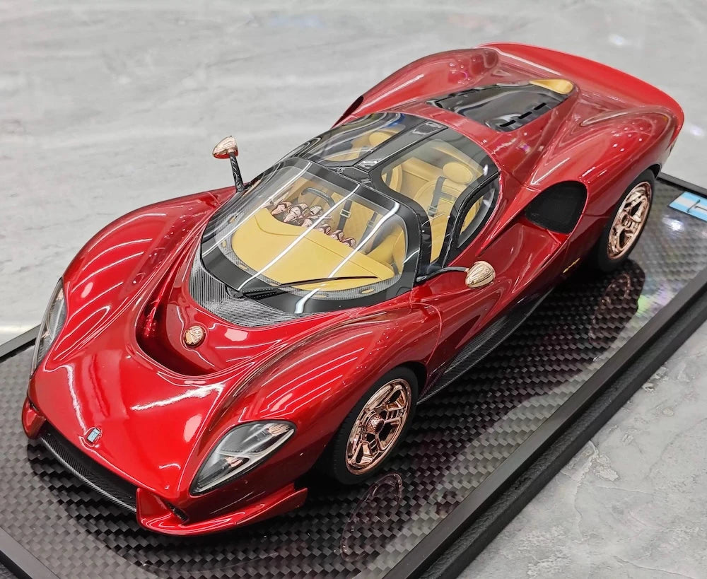 [Peako] 1:18 De Tomaso 2019 P72 Red Model Car Resin