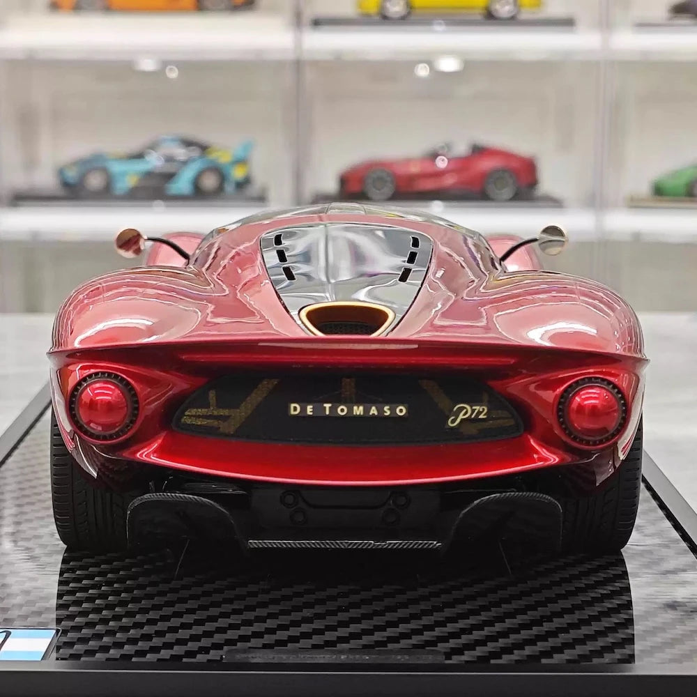 [Peako] 1:18 De Tomaso 2019 P72 Red Model Car Resin