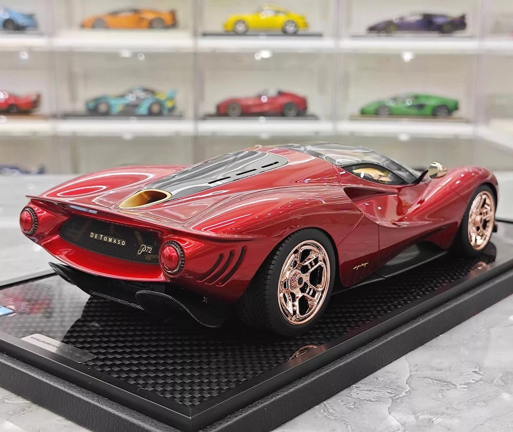 [Peako] 1:18 De Tomaso 2019 P72 Red Model Car Resin