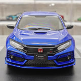 [POP RACE] Honda 1:18 2020 Mugen Civic FK8 Type R Blue Model Car Resin