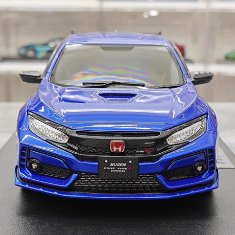 [POP RACE] Honda 1:18 2020 Mugen Civic FK8 Type R Blue Model Car Resin