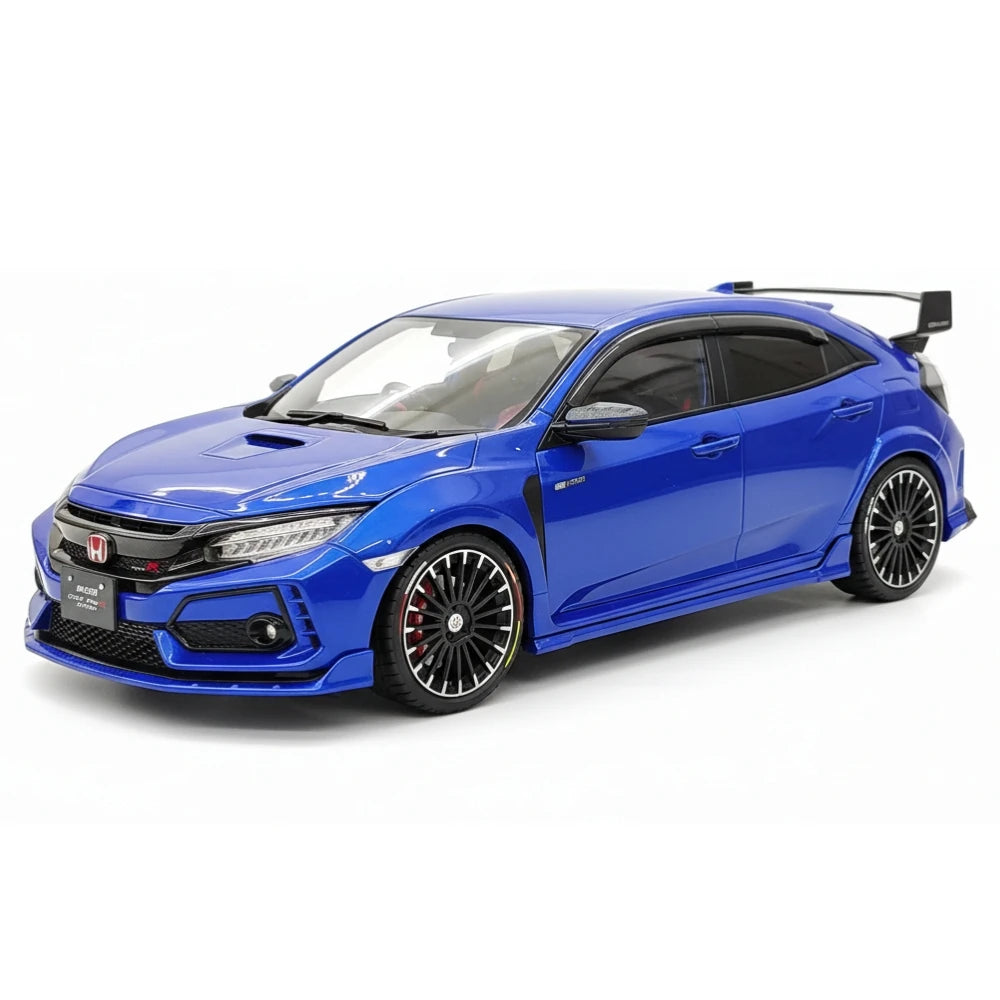 [POP RACE] Honda 1:18 2020 Mugen Civic FK8 Type R Blue Model Car Resin