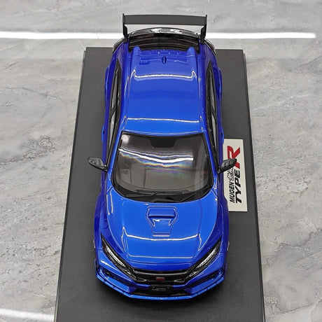 [POP RACE] Honda 1:18 2020 Mugen Civic FK8 Type R Blue Model Car Resin