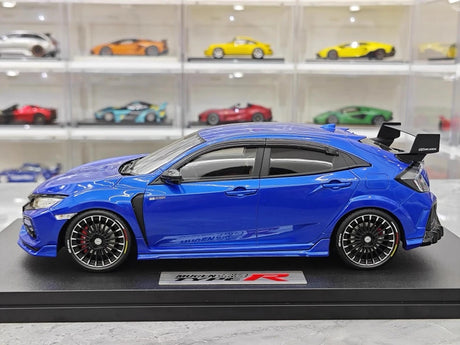 [POP RACE] Honda 1:18 2020 Mugen Civic FK8 Type R Blue Model Car Resin