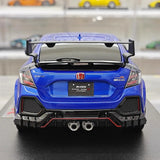 [POP RACE] Honda 1:18 2020 Mugen Civic FK8 Type R Blue Model Car Resin
