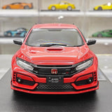 [POP RACE] Honda 1:18 2020 Mugen Civic FK8 Type R Red Model Car Resin