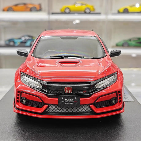 [POP RACE] Honda 1:18 2020 Mugen Civic FK8 Type R Red Model Car Resin