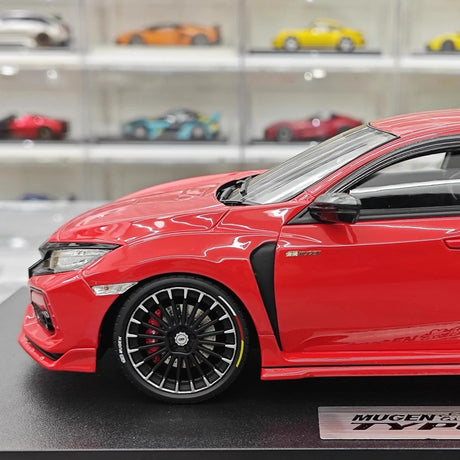 [POP RACE] Honda 1:18 2020 Mugen Civic FK8 Type R Red Model Car Resin