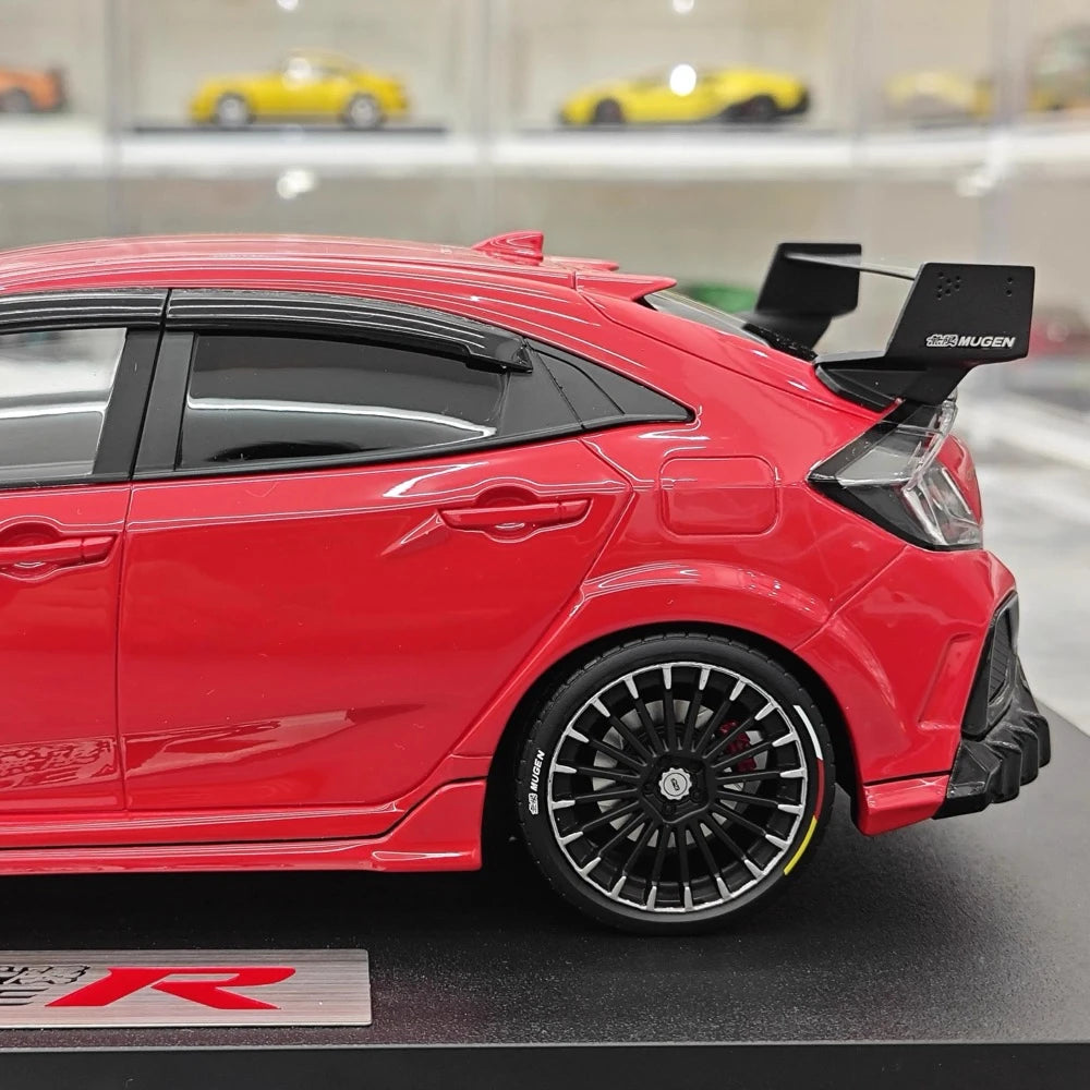 [POP RACE] Honda 1:18 2020 Mugen Civic FK8 Type R Red Model Car Resin