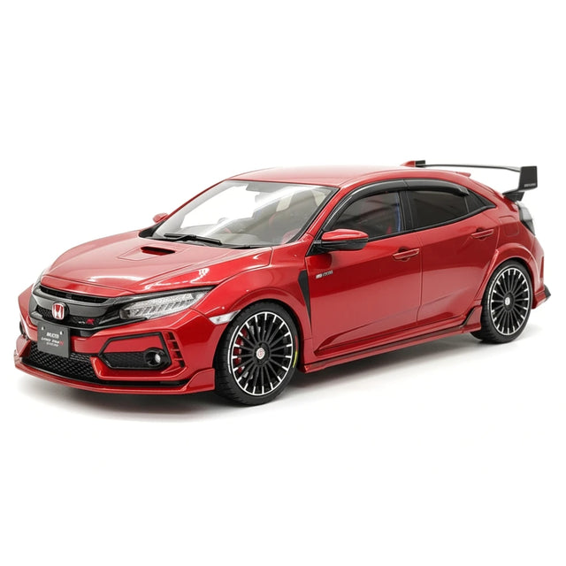 [POP RACE] Honda 1:18 2020 Mugen Civic FK8 Type R Red Model Car Resin