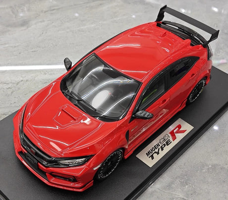 [POP RACE] Honda 1:18 2020 Mugen Civic FK8 Type R Red Model Car Resin