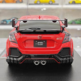 [POP RACE] Honda 1:18 2020 Mugen Civic FK8 Type R Red Model Car Resin