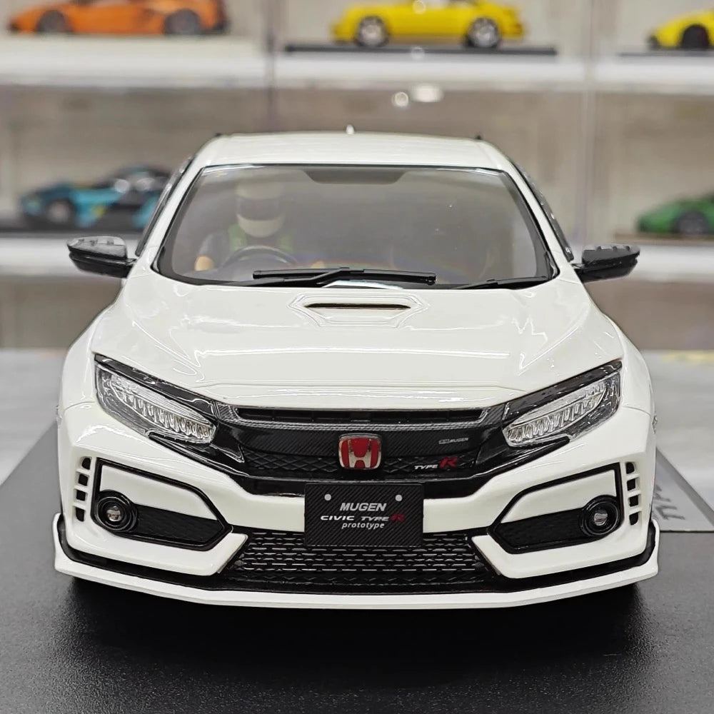 [POP RACE] Honda 1:18 2020 Mugen Civic FK8 Type R ホワイト モデルカー レジン