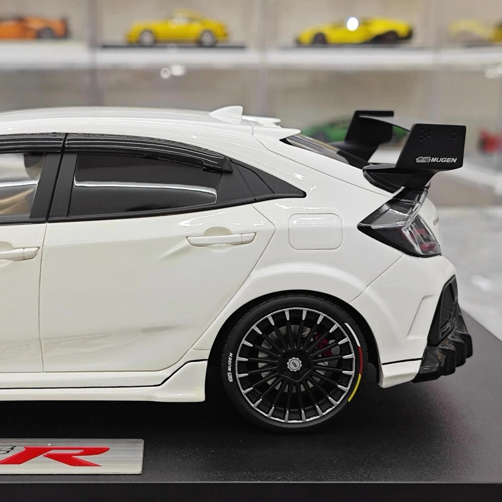 [POP RACE] Honda 1:18 2020 Mugen Civic FK8 Type R ホワイト モデルカー レジン