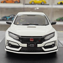 [POP RACE] Honda 1:18 2020 Mugen Civic FK8 Type R White Model Car Resin