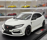[POP RACE] Honda 1:18 2020 Mugen Civic FK8 Type R ホワイト モデルカー レジン
