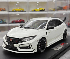 [POP RACE] Honda 1:18 2020 Mugen Civic FK8 Type R White Model Car Resin