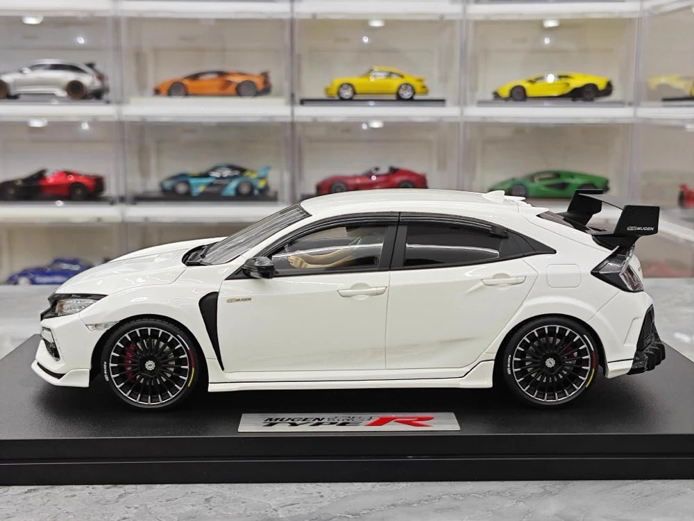 [POP RACE] Honda 1:18 2020 Mugen Civic FK8 Type R ホワイト モデルカー レジン