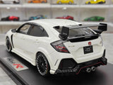 [POP RACE] Honda 1:18 2020 Mugen Civic FK8 Type R ホワイト モデルカー レジン