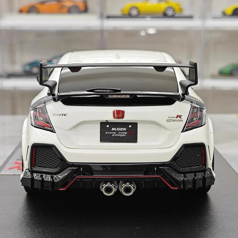 [POP RACE] Honda 1:18 2020 Mugen Civic FK8 Type R ホワイト モデルカー レジン
