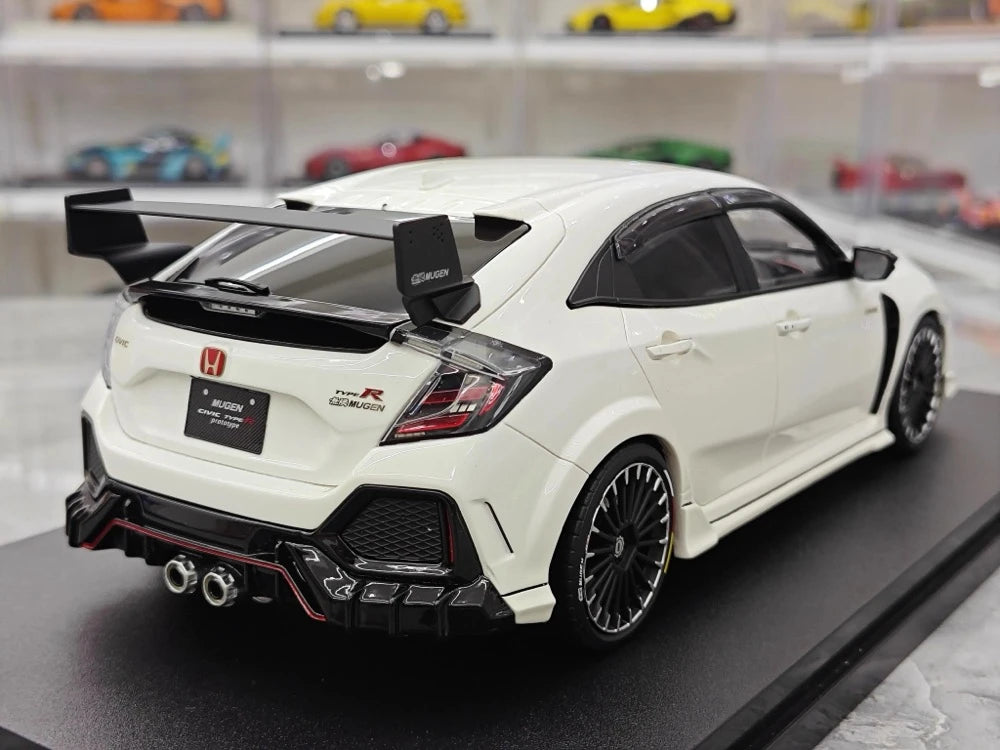 [POP RACE] Honda 1:18 2020 Mugen Civic FK8 Type R ホワイト モデルカー レジン