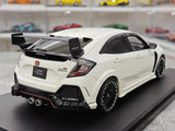 [POP RACE] Honda 1:18 2020 Mugen Civic FK8 Type R ホワイト モデルカー レジン