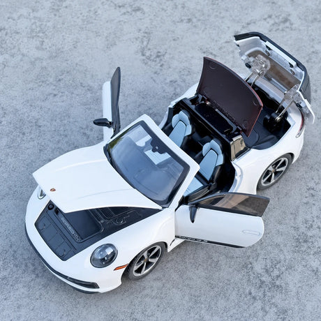 Porsche 2020 911 Carrera Cabriolet White 1:32 – Druckguss-Display-Modell in Druckguss