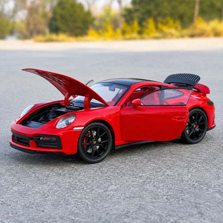 Porsche 2021 911 Turbo S rood 1:24 – diecast displaymodel