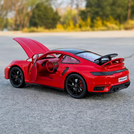Porsche 2021 911 Turbo S rood 1:24 – diecast displaymodel