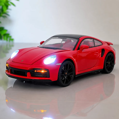 Porsche 2021 911 Turbo S rood 1:24 – diecast displaymodel
