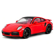 Porsche 2021 911 Turbo S rood 1:24 – modelauto van gegoten metaal voor presentatie