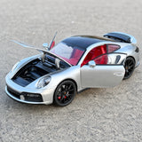 Porsche 2021 911 Turbo S zilver 1:24 – diecast displaymodel