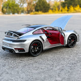 Porsche 2021 911 Turbo S zilver 1:24 – diecast displaymodel