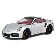 Porsche 2021 911 Turbo S zilver 1:24 – modelauto van gegoten metaal voor presentatie