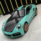 Porsche 2021 911 Turbo S Tiffany blauw 1:24 – diecast displaymodel