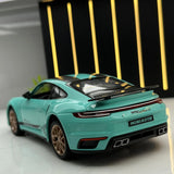 Porsche 2021 911 Turbo S Tiffany blauw 1:24 – diecast displaymodel