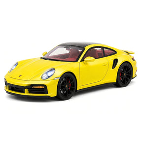 Porsche 2021 911 Turbo S geel 1:24 – diecast displaymodel