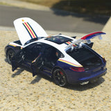 Porsche 2021 Panamera Turbo S blauw 1:24 – diecast displaymodel