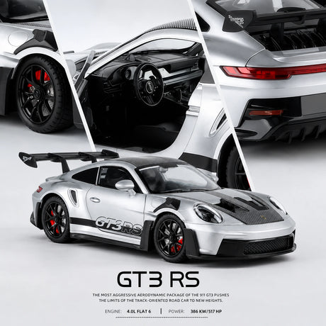 Porsche 2023 911 GT3 RS zilver 1:24 – diecast displaymodel