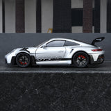 Porsche 2023 911 GT3 RS zilver 1:24 – diecast displaymodel