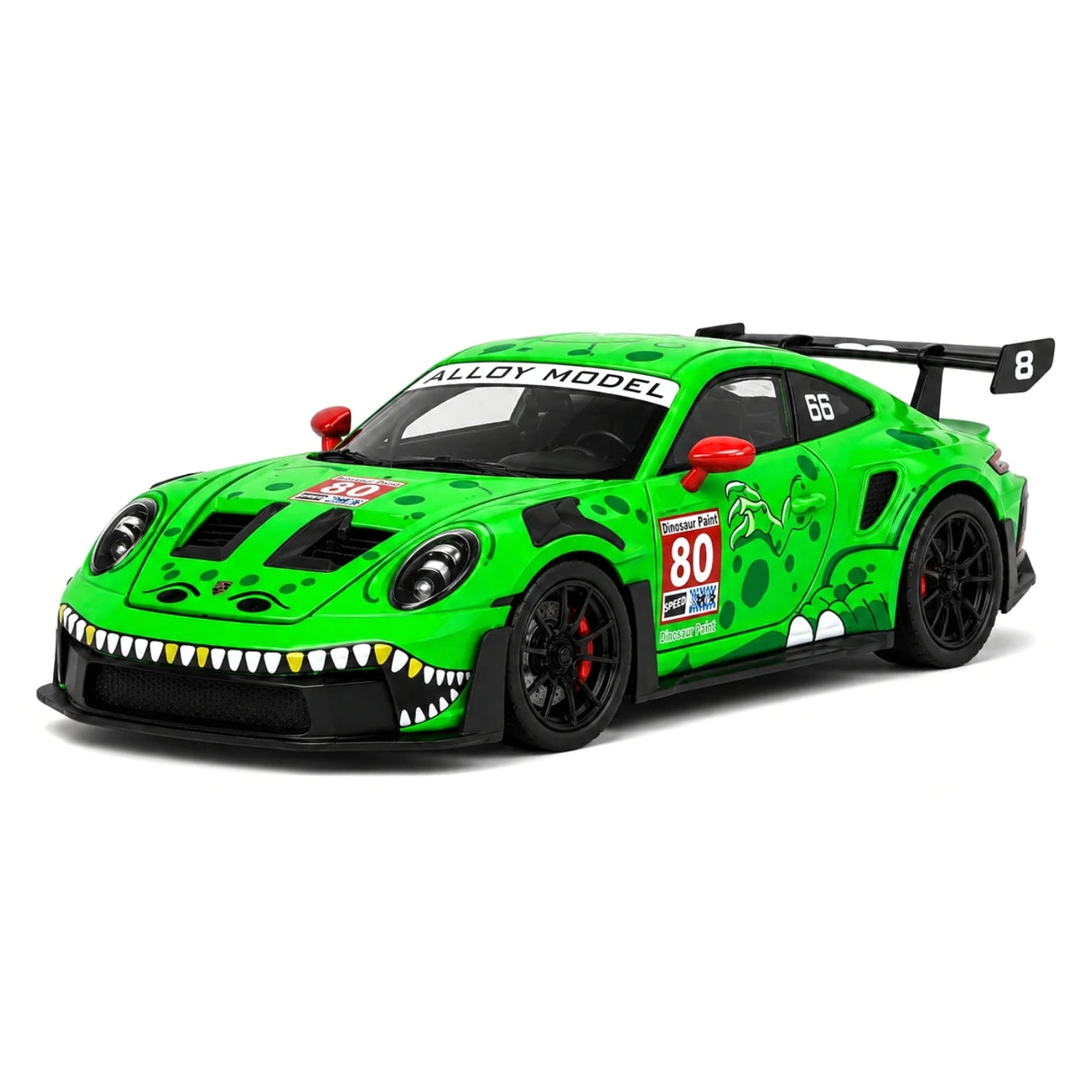 Porsche 2023 911 GT3 RS T-Rex Livery groen #80 1:24 diecast displaymodel - aanzicht 5